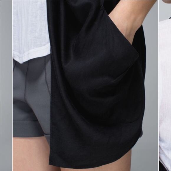 Lululemon Tranquility Black Sleeveless Wrap - Picture 6 of 10